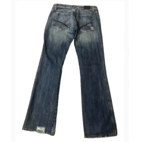 Vintage distressed  JEANS PATCHED RIPPED BOOTCUT JEANS - Picture 3 of 8